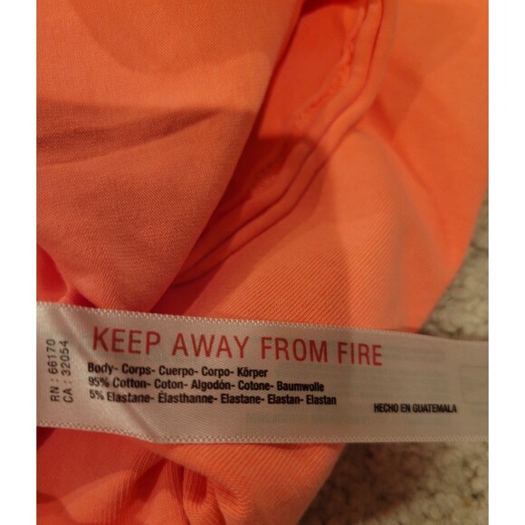 NWOT Free People Movement Hot Shot Tee Romper Neon Coral Small Oversize - Picture 9 of 9